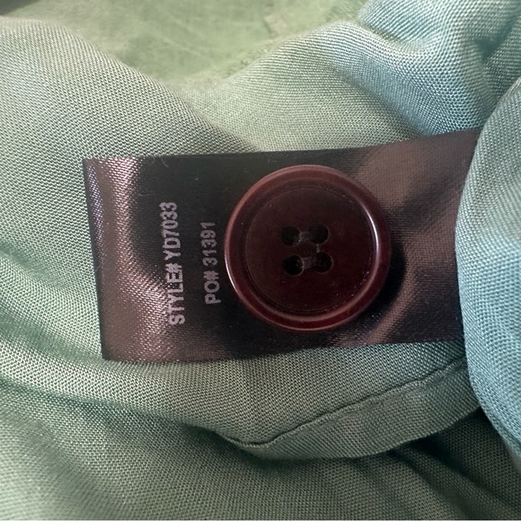 Lulus Draper’s Dream Retro Green Wrap Dress with Buttons NWT - Picture 15 of 16